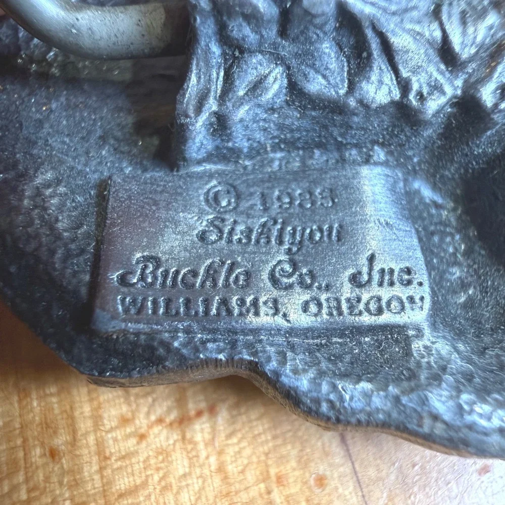 Vintage 1988 Siskiyou Vietnam Veteran The Forgotten Warrior Pewter‎ Belt Buckle